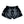 Load image into Gallery viewer, Back view of Muay Thai shorts in black with symmetrical white tiger design and RULERS branding on sides