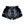 Load image into Gallery viewer, Muay Thai shorts in black with white symmetrical tiger design and RULERS branding on waistband and legs
